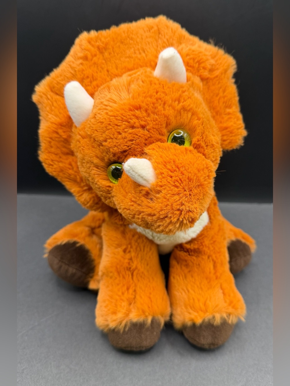 Aurora- Sue Orange Triceratops Plush